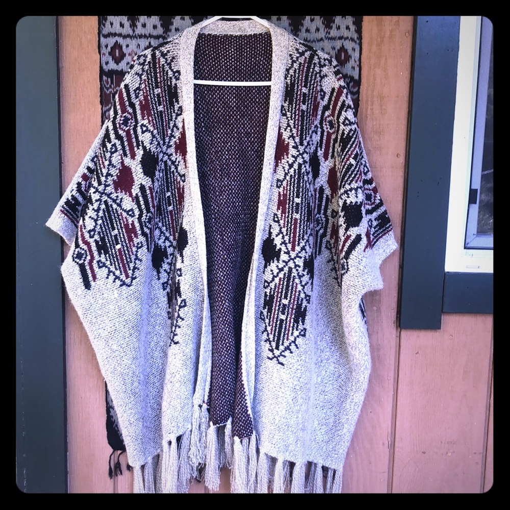 Warm cozy knit kimono sweater